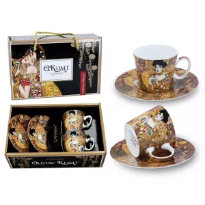 Komplet dwóch filiżanek Carmani 125ml espresso ze spodkami - G. Klimt, Adela Bloch-Bauer